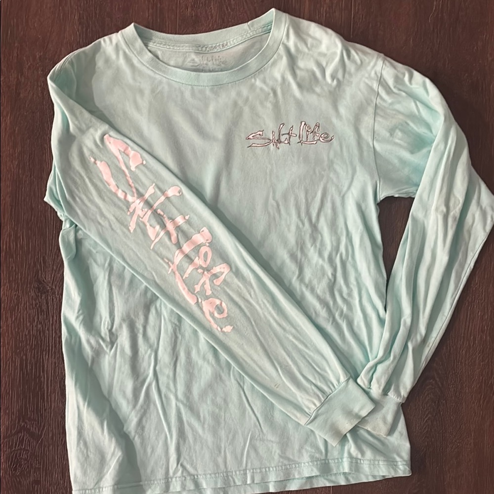 🎉3/$10 in bundle🎉 Salt Life Blue Long Sleeve Tee